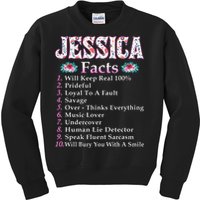 Jessica First Name Jessica Facts Floral Kids Sweatshirt