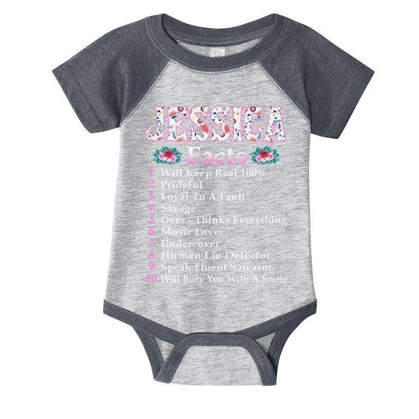 Jessica First Name Jessica Facts Floral Infant Baby Jersey Bodysuit