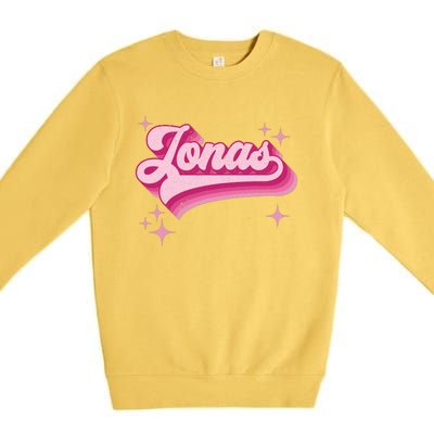 Jonas First Names Vintage Distressed Retro Style Premium Crewneck Sweatshirt