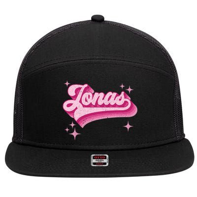 Jonas First Names Vintage Distressed Retro Style 7 Panel Mesh Trucker Snapback Hat