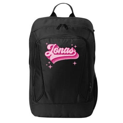 Jonas First Names Vintage Distressed Retro Style City Backpack