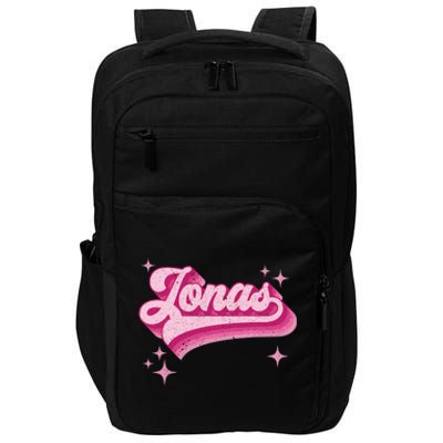 Jonas First Names Vintage Distressed Retro Style Impact Tech Backpack