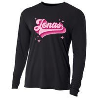 Jonas First Names Vintage Distressed Retro Style Cooling Performance Long Sleeve Crew