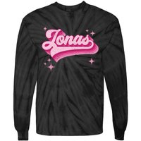 Jonas First Names Vintage Distressed Retro Style Tie-Dye Long Sleeve Shirt