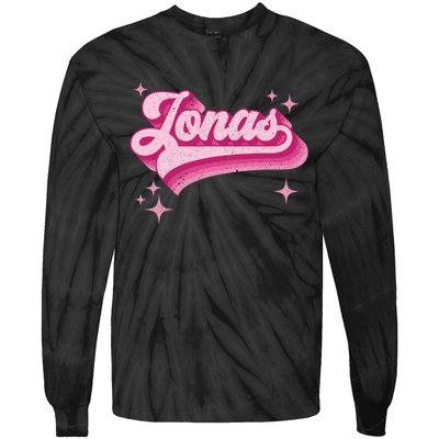 Jonas First Names Vintage Distressed Retro Style Tie-Dye Long Sleeve Shirt