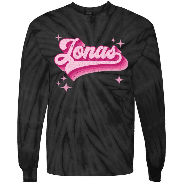 Jonas First Names Vintage Distressed Retro Style Tie-Dye Long Sleeve Shirt