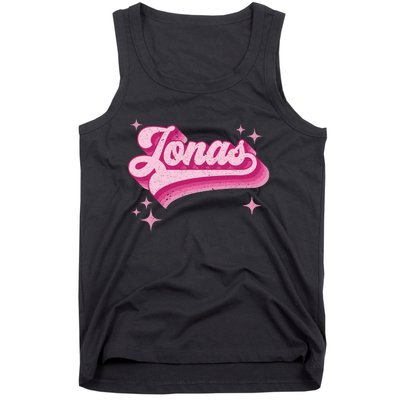 Jonas First Names Vintage Distressed Retro Style Tank Top