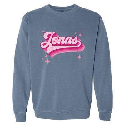 Jonas First Names Vintage Distressed Retro Style Garment-Dyed Sweatshirt