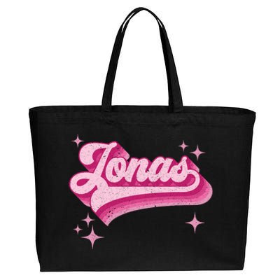 Jonas First Names Vintage Distressed Retro Style Cotton Canvas Jumbo Tote