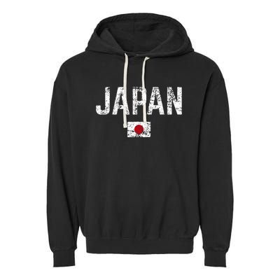 Japan Flag Nippon Blue Japan Garment-Dyed Fleece Hoodie