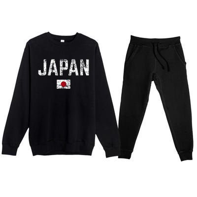 Japan Flag Nippon Blue Japan Premium Crewneck Sweatsuit Set