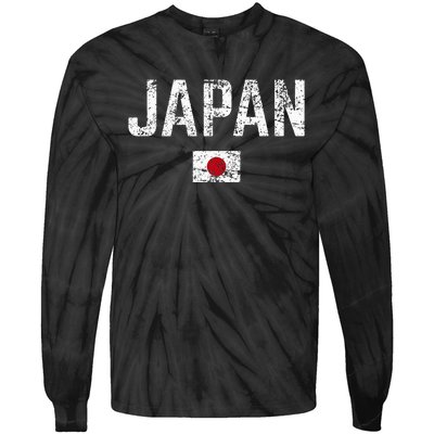 Japan Flag Nippon Blue Japan Tie-Dye Long Sleeve Shirt