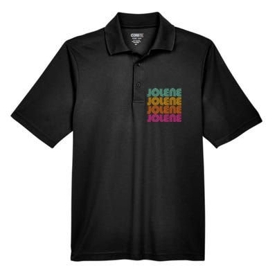 Jolene First Name Cute Retro Vintage I Love 70s 80s Style Men's Origin Performance Pique Polo