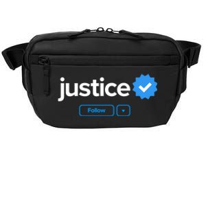 Justice First Name Verified Badge Social Media Justice Gift Crossbody Pack