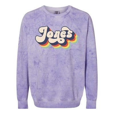 Jones Family Name Personalized Surname Colorblast Crewneck Sweatshirt