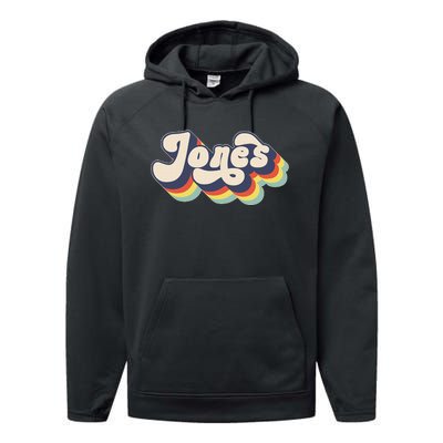 Jones Family Name Personalized Surname Performance Fleece Hoodie