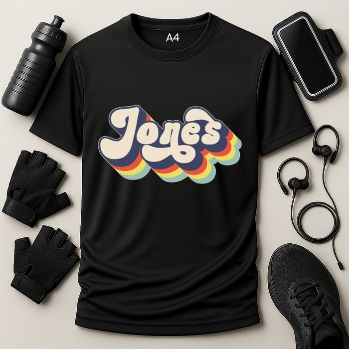 Jones Family Name Personalized Surname Cooling Performance Crew T-Shirt