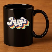 Jones Family Name Personalized Surname 11oz C Handle Ceramic Mug
