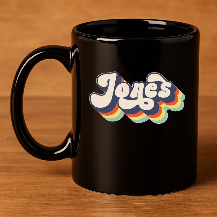Jones Family Name Personalized Surname 11oz C Handle Ceramic Mug
