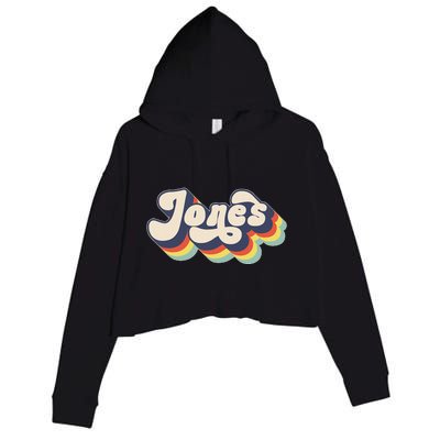 Jones Family Name Personalized Surname Crop Fleece Hoodie