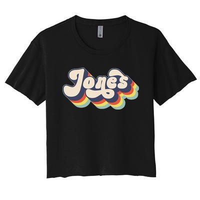 Jones Family Name Personalized Surname Women's Crop Top Tee