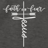 Jesus Faith Over Fear Christian Inspirational Graphic Tees Vector Backpack