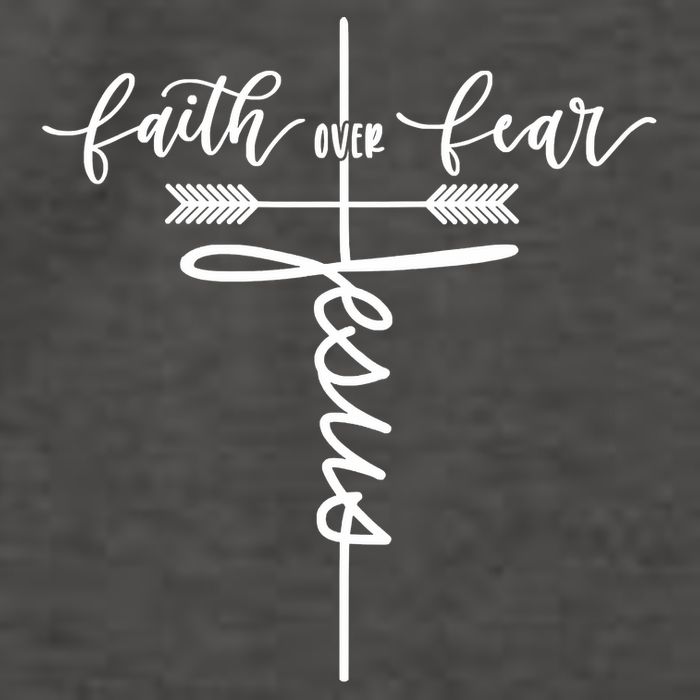Jesus Faith Over Fear Christian Inspirational Graphic Tees Vector Backpack