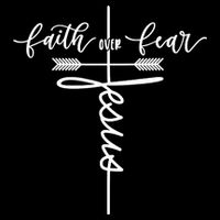 Jesus Faith Over Fear Christian Inspirational Cooling Performance Crew T-Shirt