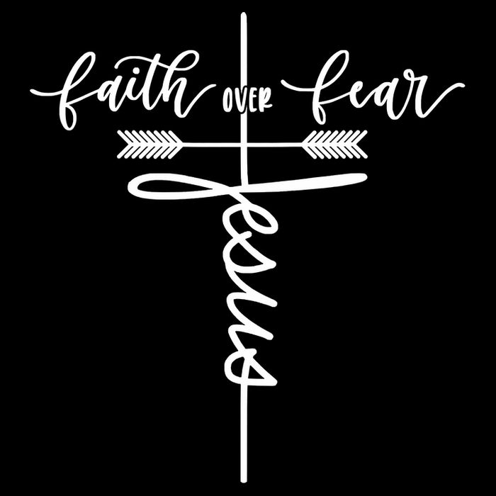 Jesus Faith Over Fear Christian Inspirational Cooling Performance Crew T-Shirt