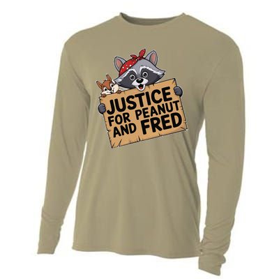 Justice For Peanut The Squirrel And Fred The Raccon Cooling Performance Long Sleeve Crew