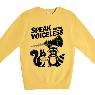 Justice For Peanut & Fred Animal Rights Protest Premium Crewneck Sweatshirt