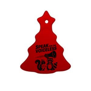 Justice For Peanut & Fred Animal Rights Protest Ceramic Tree Ornament