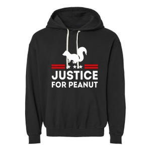 Justice For Peanut The Squirrels Garment-Dyed Fleece Hoodie