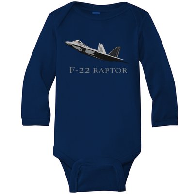 Jet Fighter Plane Pilot Baby Long Sleeve Bodysuit