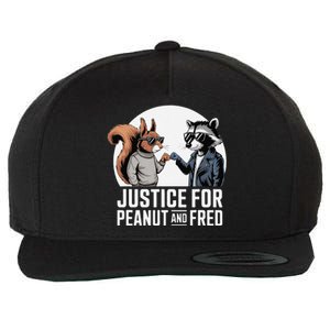 Justice For Peanut The Squirrel & Fred The Racoon Wool Snapback Cap