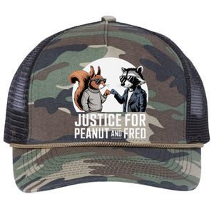 Justice For Peanut The Squirrel & Fred The Racoon Retro Rope Trucker Hat Cap