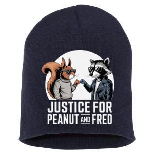 Justice For Peanut The Squirrel & Fred The Racoon Short Acrylic Beanie