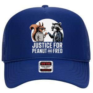 Justice For Peanut The Squirrel & Fred The Racoon High Crown Mesh Back Trucker Hat