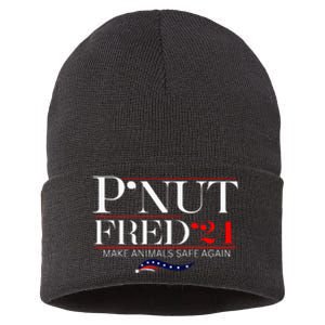 Justice For Peanut The Squirrel And Fred The Raccon Sustainable Knit Beanie