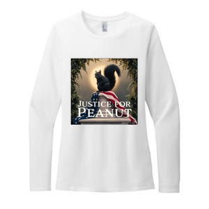 Justice For Peanut The Squirrel Peanut Squirrel Womens CVC Long Sleeve Shirt