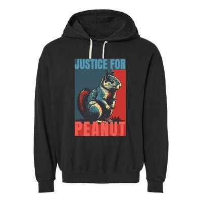 Justice For Peanut The Squirrel Peanut Squirrel Garment-Dyed Fleece Hoodie