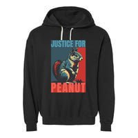 Justice For Peanut The Squirrel Peanut Squirrel Garment-Dyed Fleece Hoodie