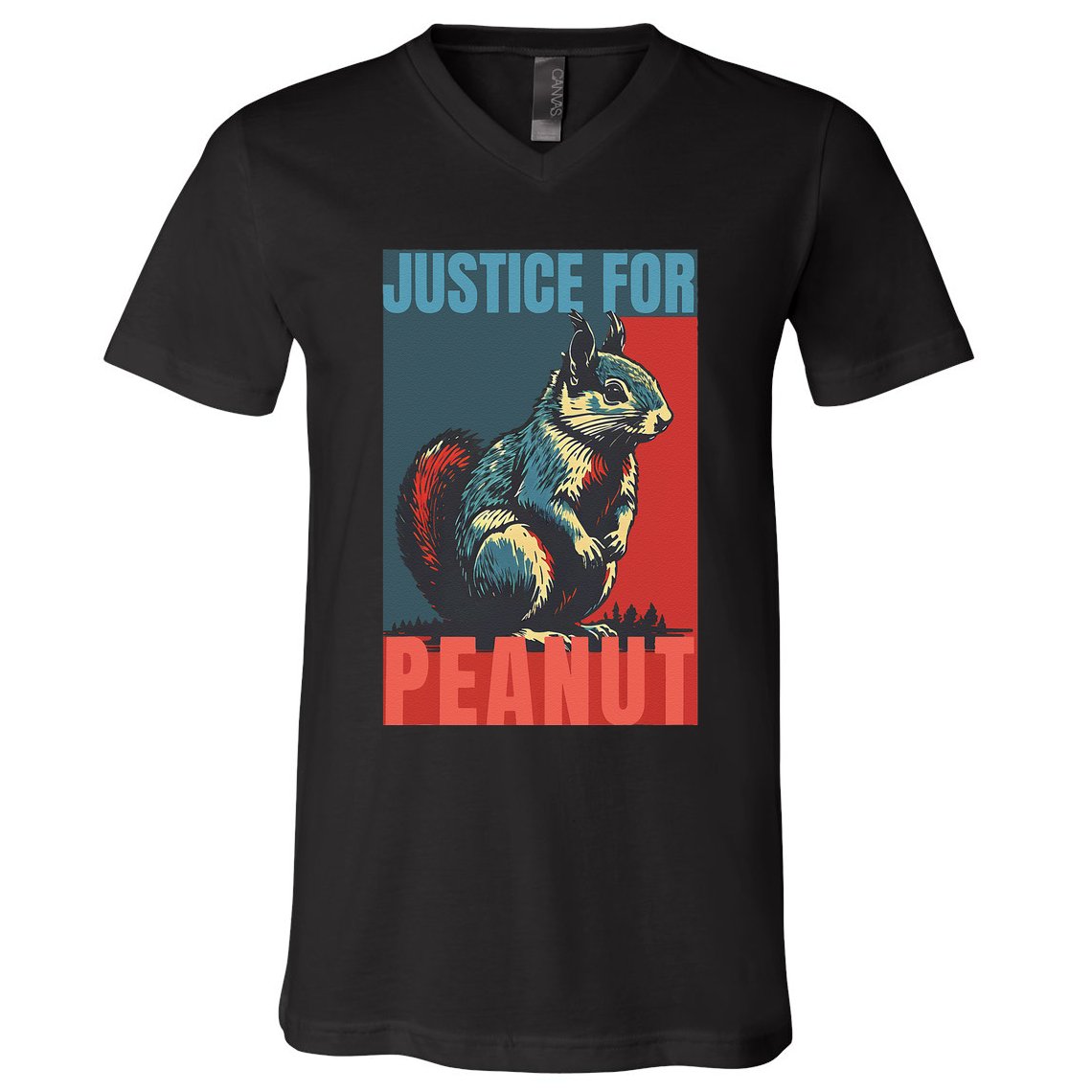 Justice For Peanut The Squirrel Peanut Squirrel V-Neck T-Shirt