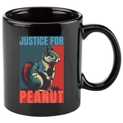 Justice For Peanut The Squirrel Peanut Squirrel 11oz C Handle Ceramic Mug