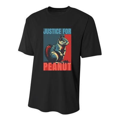 Justice For Peanut The Squirrel Peanut Squirrel Youth Performance Sprint T-Shirt
