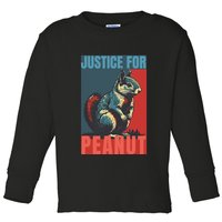 Justice For Peanut The Squirrel Peanut Squirrel Toddler Long Sleeve Shirt