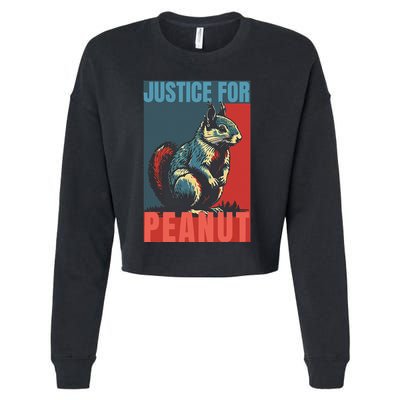 Justice For Peanut The Squirrel Peanut Squirrel Cropped Pullover Crew