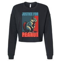 Justice For Peanut The Squirrel Peanut Squirrel Cropped Pullover Crew