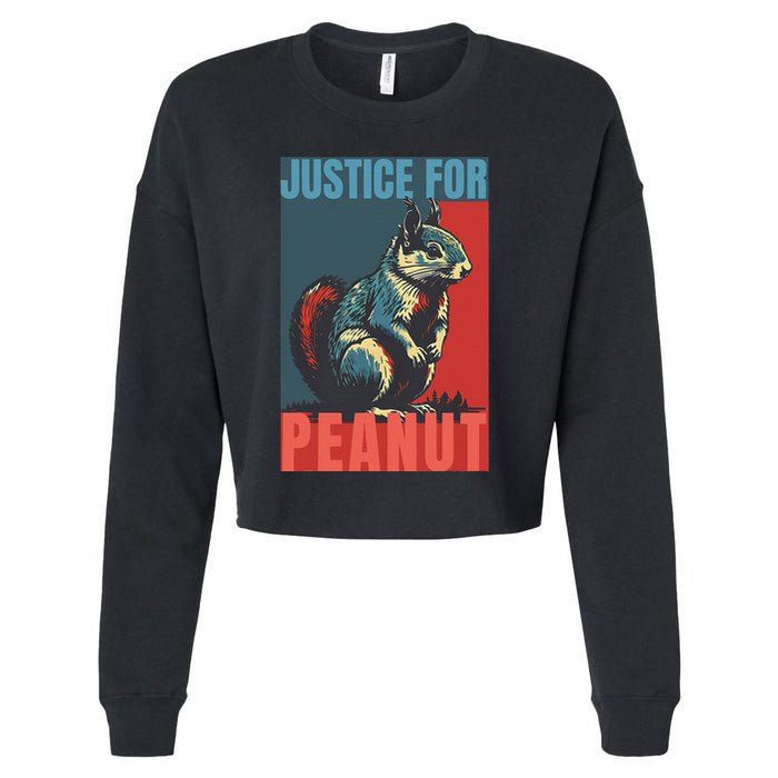 Justice For Peanut The Squirrel Peanut Squirrel Cropped Pullover Crew