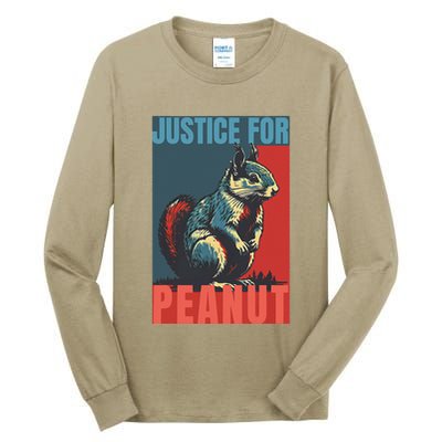 Justice For Peanut The Squirrel Peanut Squirrel Tall Long Sleeve T-Shirt
